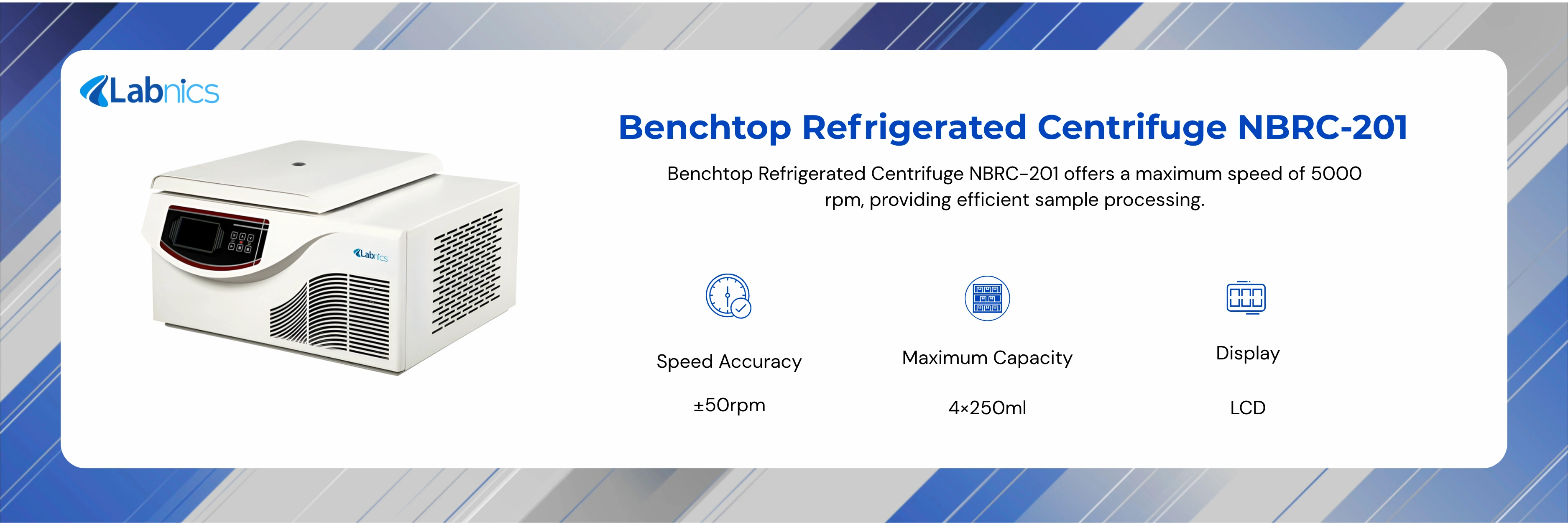 Benchtop Refrigerated Centrifuge NBRC-201